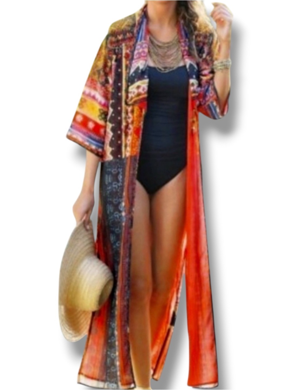 Soft Surroundings Sahara Sun Canaria Long Kimono Duster Size XS
